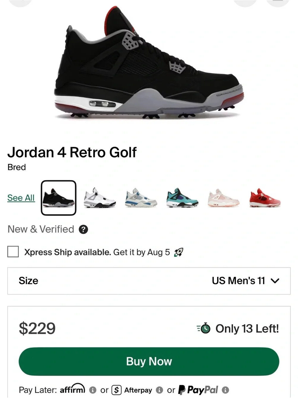 Jordan IV Golf Bred
